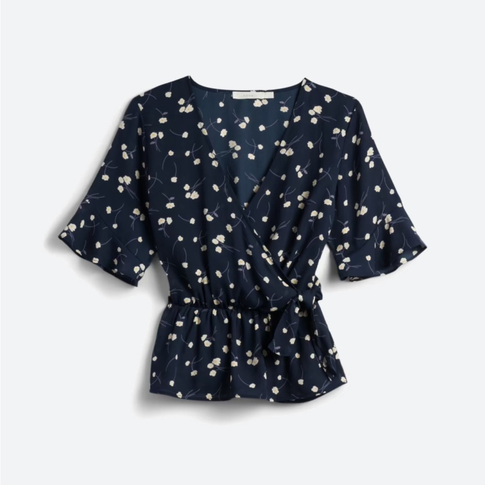 NWOT Lush Daielle Faux Wrap Blouse